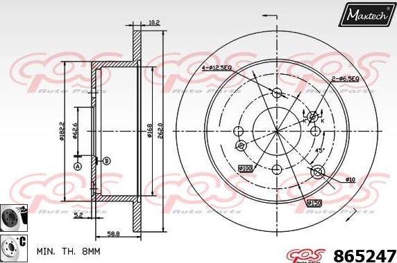 Maxtech 853106 - Kočioni disk www.molydon.hr