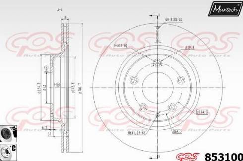 Maxtech 853100.6060 - Kočioni disk www.molydon.hr