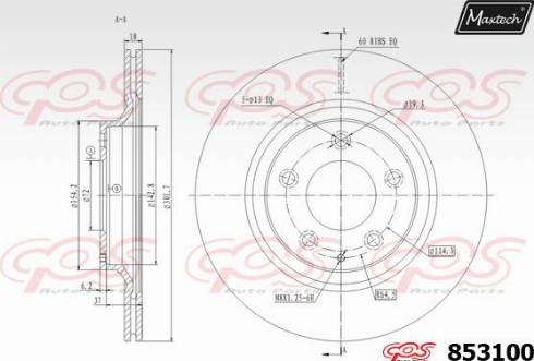 Maxtech 853100.0000 - Kočioni disk www.molydon.hr