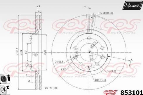 Maxtech 853101.6060 - Kočioni disk www.molydon.hr