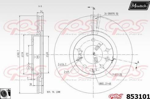 Maxtech 853101.0060 - Kočioni disk www.molydon.hr