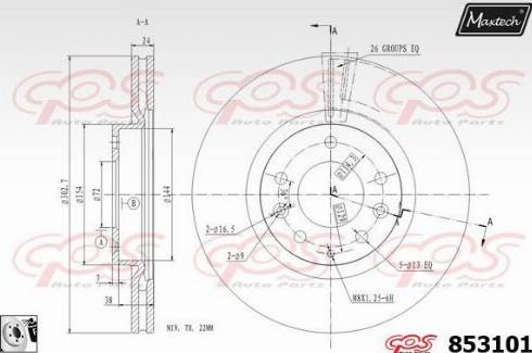 Maxtech 853101.0080 - Kočioni disk www.molydon.hr