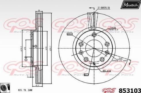 Maxtech 853103.0060 - Kočioni disk www.molydon.hr