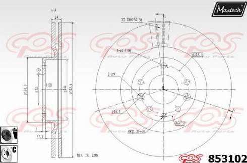 Maxtech 853102.6060 - Kočioni disk www.molydon.hr