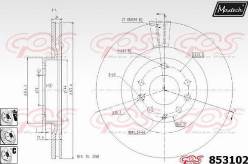 Maxtech 853102.6880 - Kočioni disk www.molydon.hr