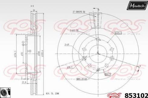 Maxtech 853102.0060 - Kočioni disk www.molydon.hr