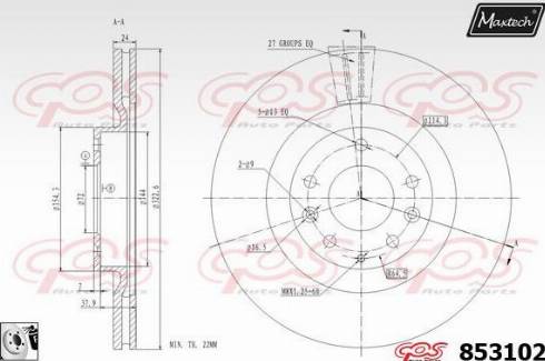 Maxtech 853102.0080 - Kočioni disk www.molydon.hr