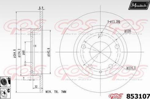 Maxtech 853107.6060 - Kočioni disk www.molydon.hr