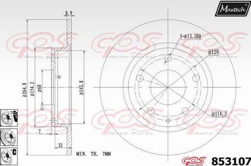 Maxtech 853107.6980 - Kočioni disk www.molydon.hr