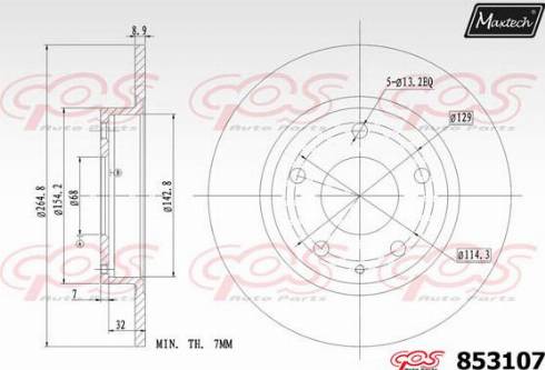 Maxtech 853107.0000 - Kočioni disk www.molydon.hr