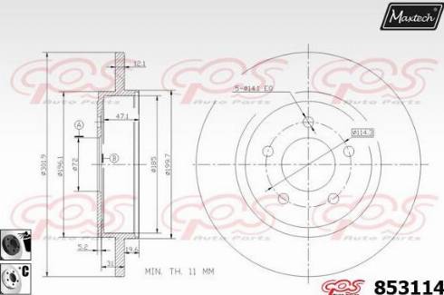 Maxtech 853114.6060 - Kočioni disk www.molydon.hr