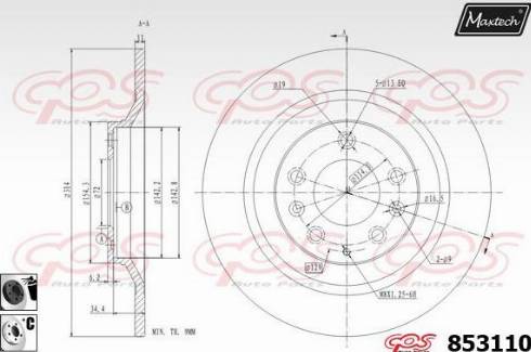 Maxtech 853110.6060 - Kočioni disk www.molydon.hr