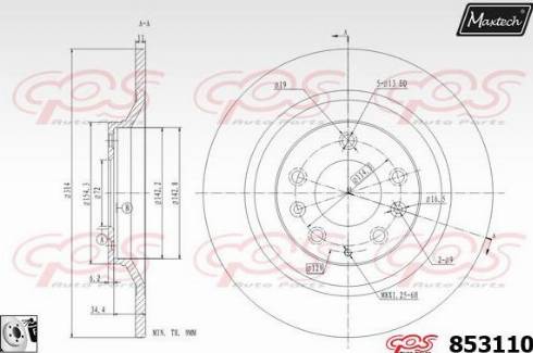 Maxtech 853110.0080 - Kočioni disk www.molydon.hr