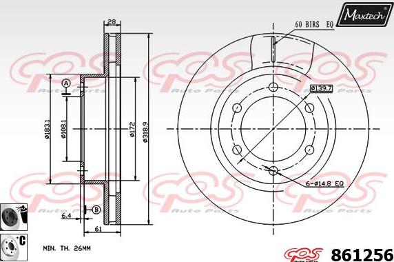 Maxtech 853110 - Kočioni disk www.molydon.hr