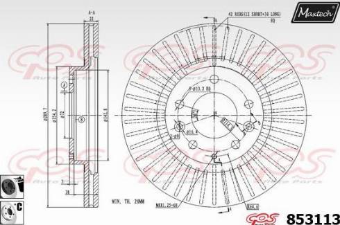 Maxtech 853113.6060 - Kočioni disk www.molydon.hr