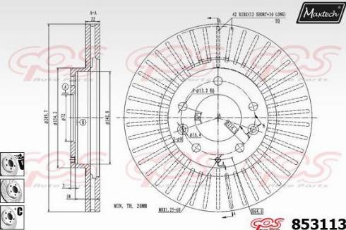 Maxtech 853113.6880 - Kočioni disk www.molydon.hr