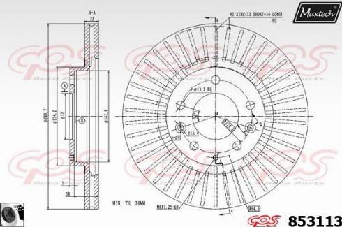 Maxtech 853113.0060 - Kočioni disk www.molydon.hr