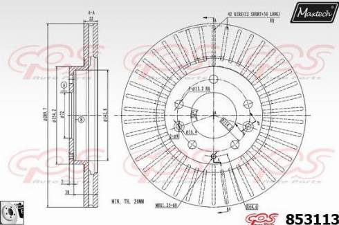 Maxtech 853113.0080 - Kočioni disk www.molydon.hr