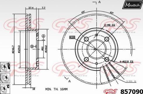 Maxtech 857090.6880 - Kočioni disk www.molydon.hr