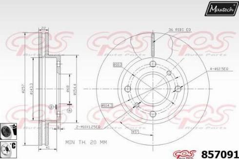 Maxtech 857091.6060 - Kočioni disk www.molydon.hr