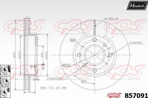 Maxtech 857091.6880 - Kočioni disk www.molydon.hr