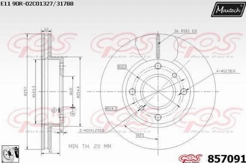 Maxtech 857091.0080 - Kočioni disk www.molydon.hr