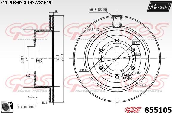 Maxtech 857091 - Kočioni disk www.molydon.hr