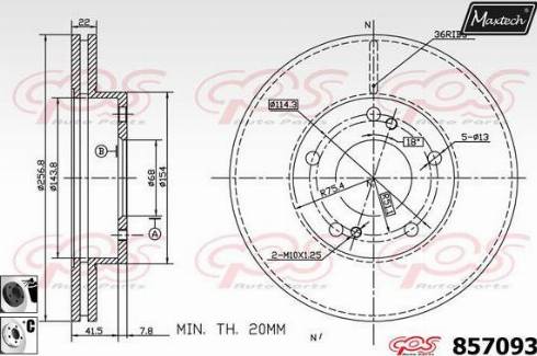 Maxtech 857093.6060 - Kočioni disk www.molydon.hr