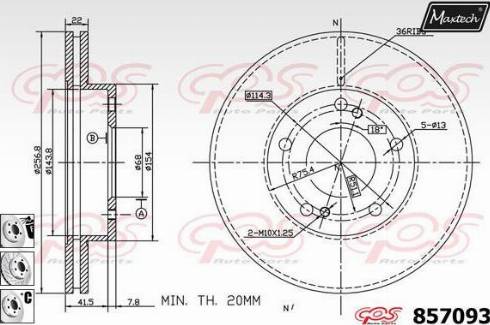 Maxtech 857093.6980 - Kočioni disk www.molydon.hr