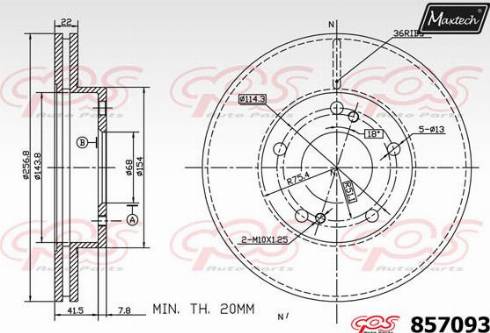 Maxtech 857093.0000 - Kočioni disk www.molydon.hr