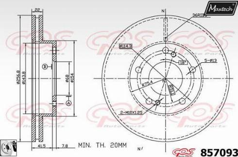 Maxtech 857093.0080 - Kočioni disk www.molydon.hr