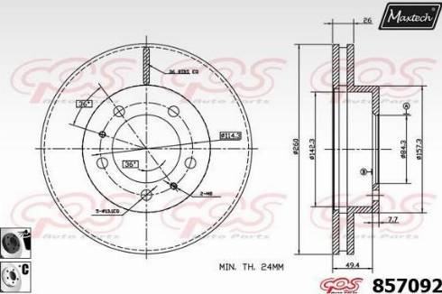 Maxtech 857092.6060 - Kočioni disk www.molydon.hr