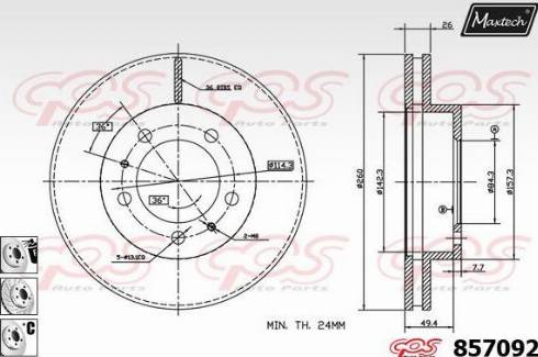 Maxtech 857092.6880 - Kočioni disk www.molydon.hr