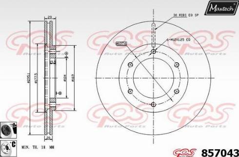 Maxtech 857043.6060 - Kočioni disk www.molydon.hr