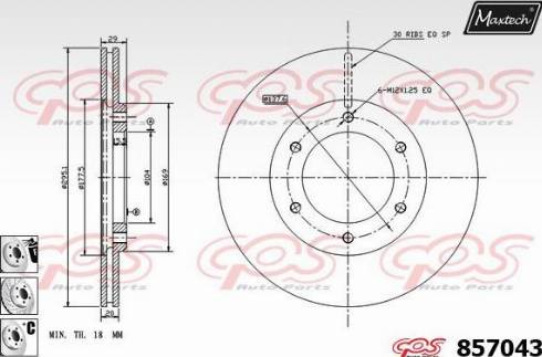 Maxtech 857043.6880 - Kočioni disk www.molydon.hr