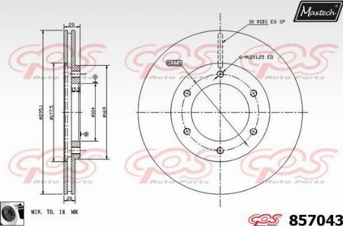 Maxtech 857043.0060 - Kočioni disk www.molydon.hr