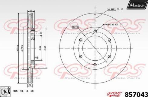 Maxtech 857043.0080 - Kočioni disk www.molydon.hr