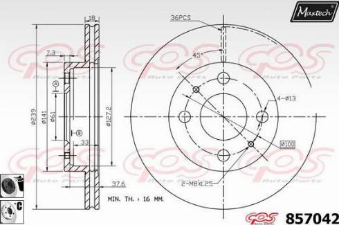 Maxtech 857042.6060 - Kočioni disk www.molydon.hr