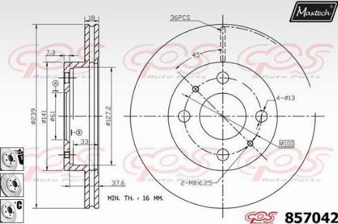 Maxtech 857042.6880 - Kočioni disk www.molydon.hr