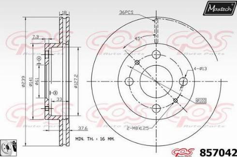 Maxtech 857042.0080 - Kočioni disk www.molydon.hr