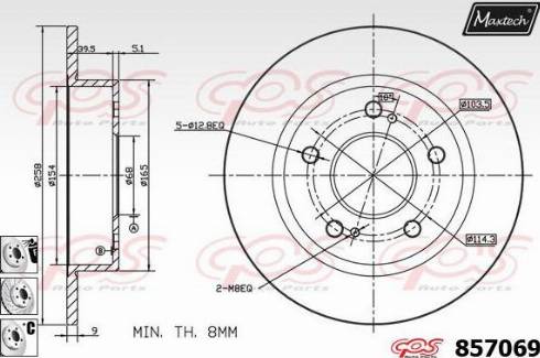 Maxtech 857069.6980 - Kočioni disk www.molydon.hr