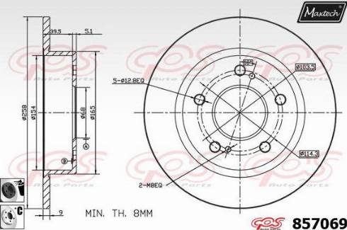 Maxtech 857069.6060 - Kočioni disk www.molydon.hr