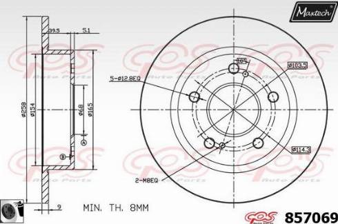 Maxtech 857069.0060 - Kočioni disk www.molydon.hr