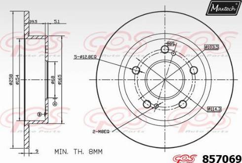 Maxtech 857069.0000 - Kočioni disk www.molydon.hr