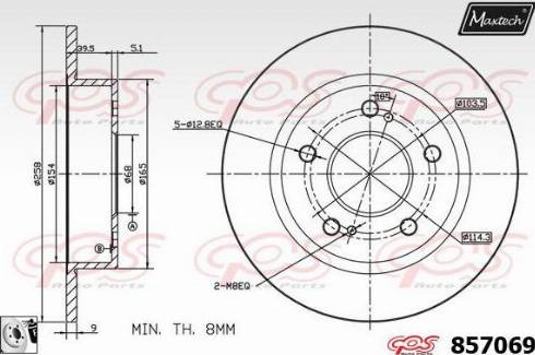 Maxtech 857069.0080 - Kočioni disk www.molydon.hr