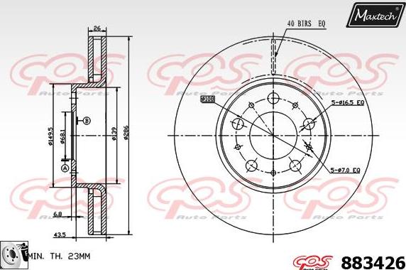 Maxtech 857069 - Kočioni disk www.molydon.hr