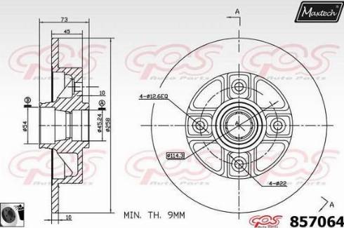 Maxtech 857064.0060 - Kočioni disk www.molydon.hr