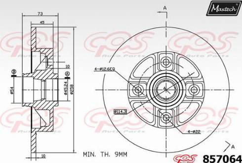 Maxtech 857064.0000 - Kočioni disk www.molydon.hr