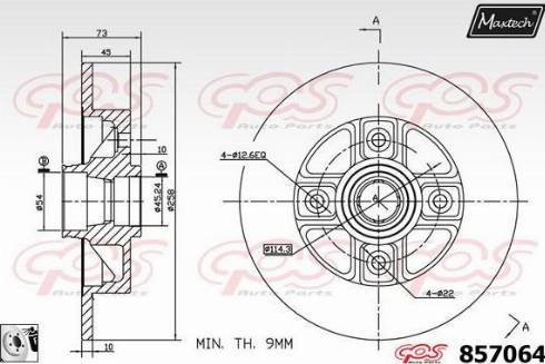 Maxtech 857064.0080 - Kočioni disk www.molydon.hr