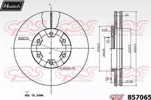 Maxtech 857065.6060 - Kočioni disk www.molydon.hr